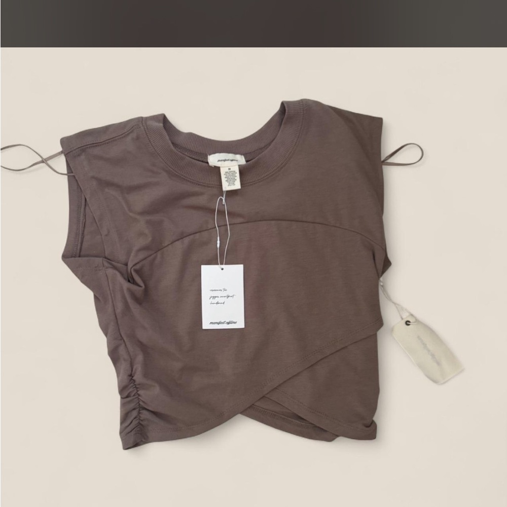 Stylish Taupe Crop Top